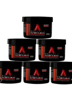 Gel Cola Para Cabelo Fixador For Men Alfa Looks 300g-Combo C/6 un