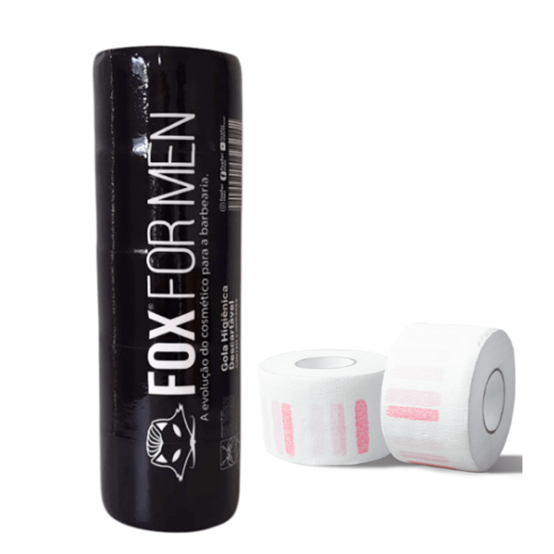 GOLA HIGIGÊNICA DESCARTÁVEL BARBEARIA 5 ROLINHOS-FOX MEN