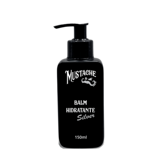 Balm Hidratante Mustache Silver 120 ML, Modelador, Barbearia e Salão.