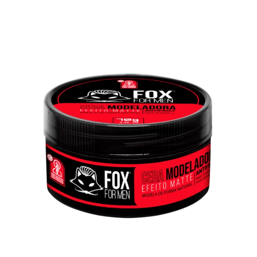 Pomada Modeladora Cera Matte Fox For Men Efeito Seco Fixação 80g