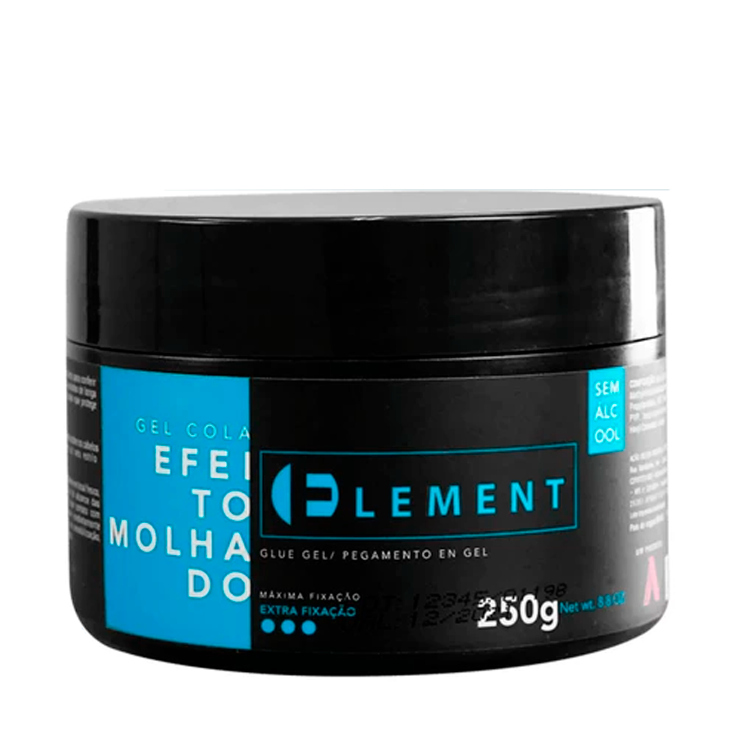 Gel Cola Incolor Para Cabelo Element 250g Fixação Forte